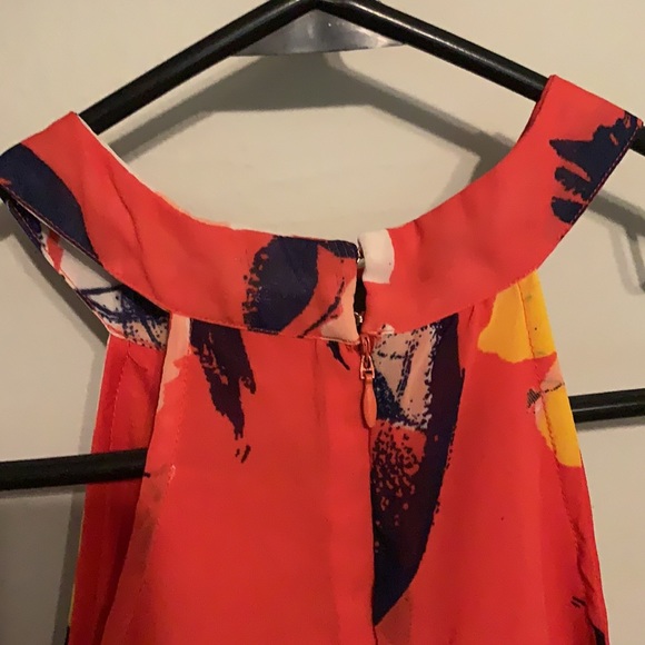 Orange Floral Tank Top - Picture 4 of 4